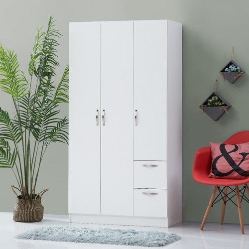 Door white wardrobe with - wardrobe,