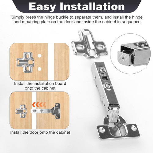 Cabinet hinges soft close - close, 35mm