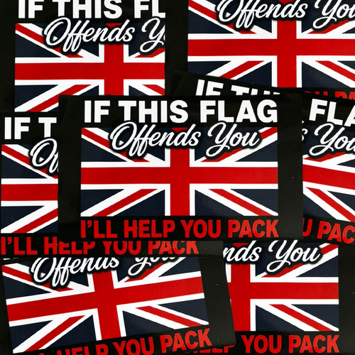 Union jack stickers - stickers, 10x6cm