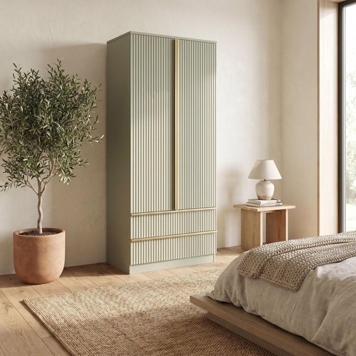 Green door drawer wardrobe - green,