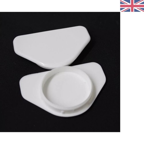 White plastic winged hinge - plastic,