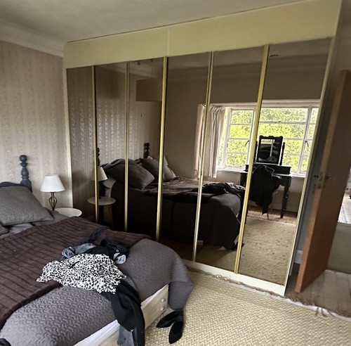 Smoked mirror wardrobe - x,